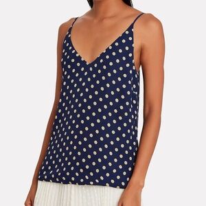 L'AGENCE Gabriella Silk Tank Top in Oceana
